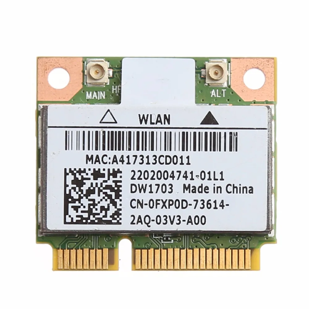 Беспроводная мини-карта PCI-Express, Bluetooth V4.0, wi-fi, для Atheros AR5B225, DELL DW1703, CN-0FXP0D