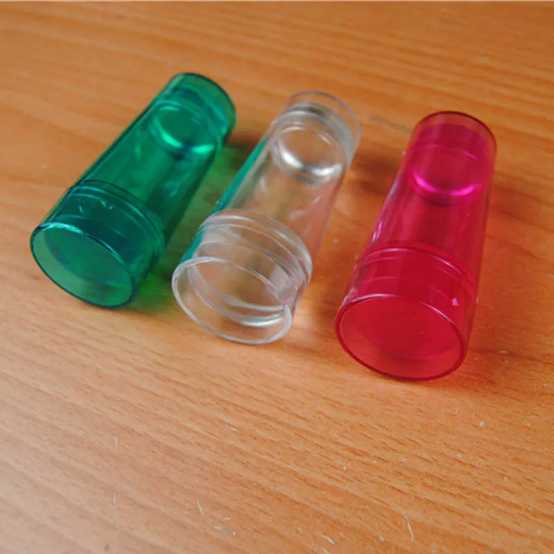 1 ensemble de tampons à ongles en Silicone Transparent à Double tête, avec capuchon de grattoir d'image, outils d'impression par transfert