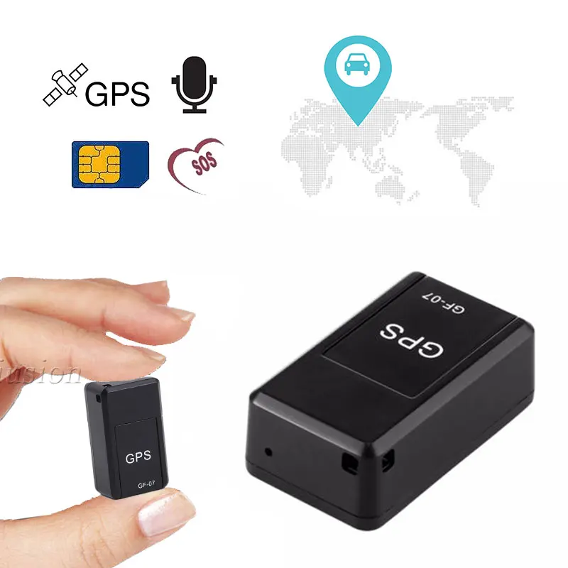 GF-07 Mini GPS Kids Locator Car Key Tracker Anti-Lost Recording Can Record SMS Alarm Real Time Smart Tracking Wearable Devices