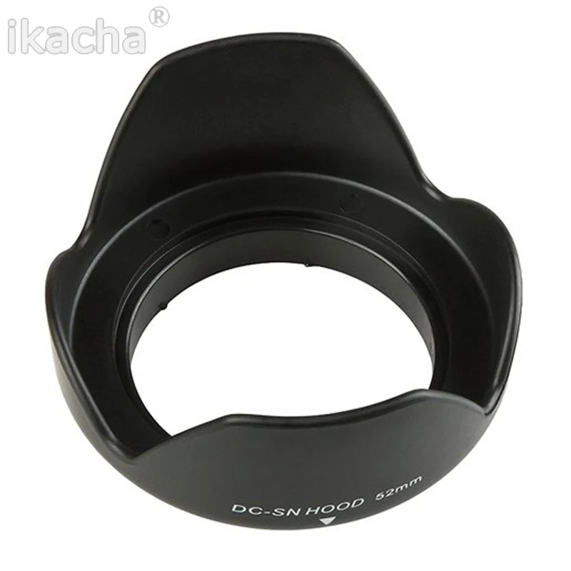 Hot Universal Digital Camera black Flower shape Lens Hood for Canon 450d 550 500d 600d 700d 18-55 Screw Spiral 58 mm