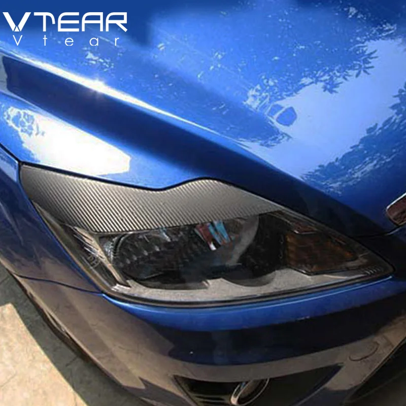 Vtear For Focus 2 mk2 sticker headlights brow sticker headlamps eyebrow carbon fiber Exterior cover car-styling accessories 2009