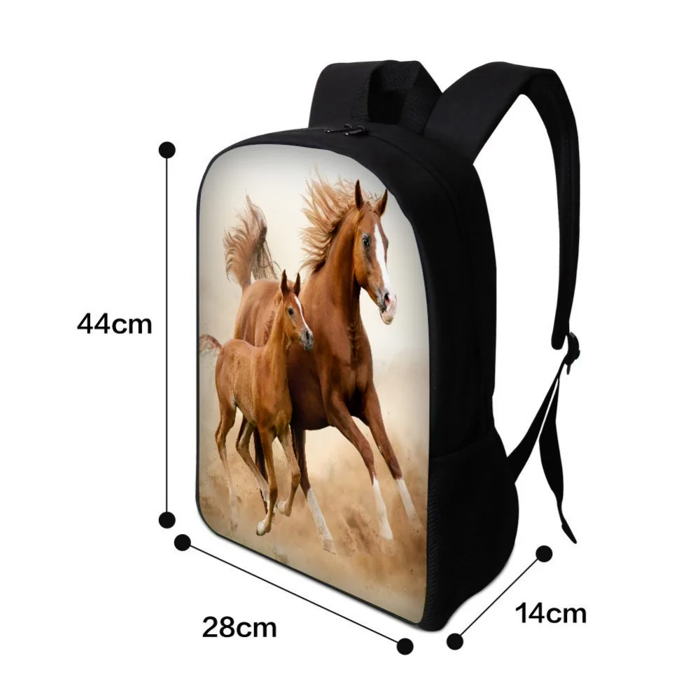 Horses Printing Children Backpack+Pencil case for High School Backpacks for Primary school students Teenagers Mochila