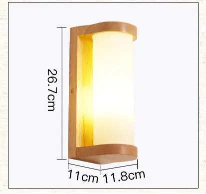 bedroom bedside wall lamp warm living room balcony creative aisle lights Nordic wood wall lamps decorative lighing ZA82416