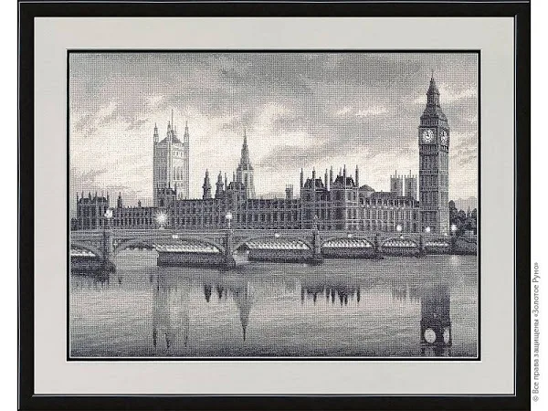 

Needlework,embroidery,DIY 14CT Unprinted Cross stitch kits,Nostalgia London Bridge scenery Pattern counted Cross-Stitching