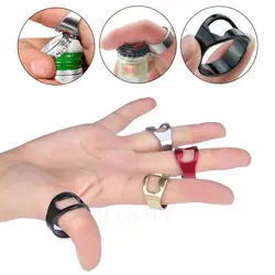 1pcs Draagbare Multifunctionele Tactische Vinger Ring Flesopener Rvs Magic Ring Voor Outdoor EDC Tool Gift