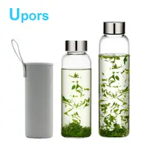 Glass Water Bottle 360ml or 550ml for Sports #3