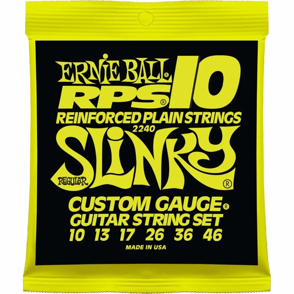 Ernie Ball 2240 Regular Slinky RPS 10 Electric Guitar Strings 010-046