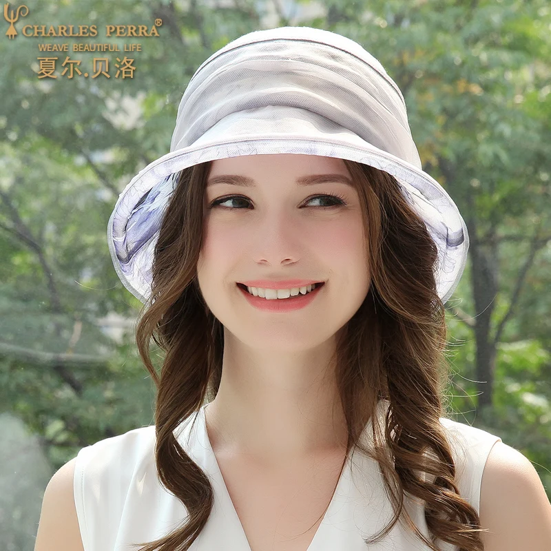 Summer New Silk Sunhat Elegant Holiday Sun Protection Korean Version Outdoor Hats Beach Ladies Beautiful Cap Women Caps H6651