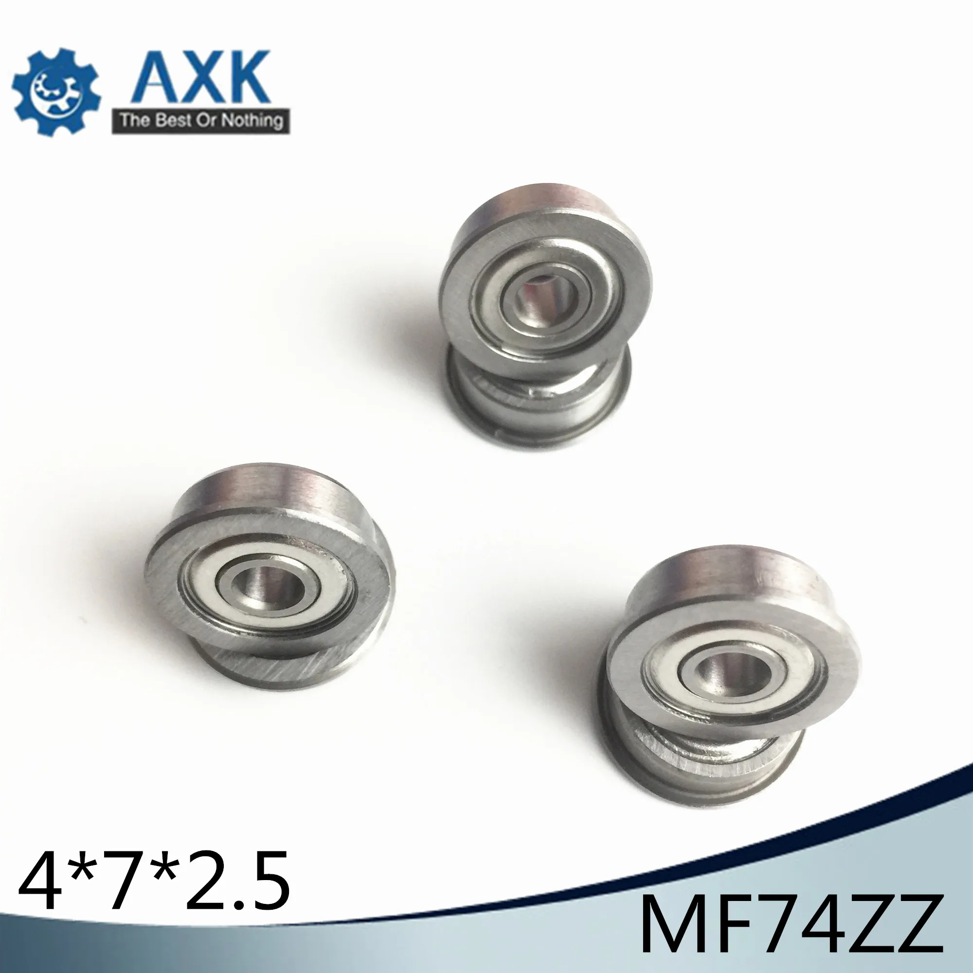 

MF74ZZ Flange Bearing 4x7x2.5 mm ABEC-1 ( 10 PCS ) Miniature Flanged MF74 Z ZZ Ball Bearings