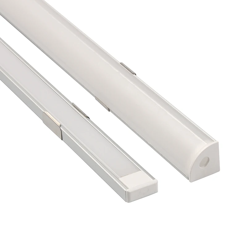 50cm w kształcie litery U/V światła typu LED Bar kanał aluminiowy uchwyt mleczna pokrywa kończy się na taśmy LED akcesoria oświetleniowe