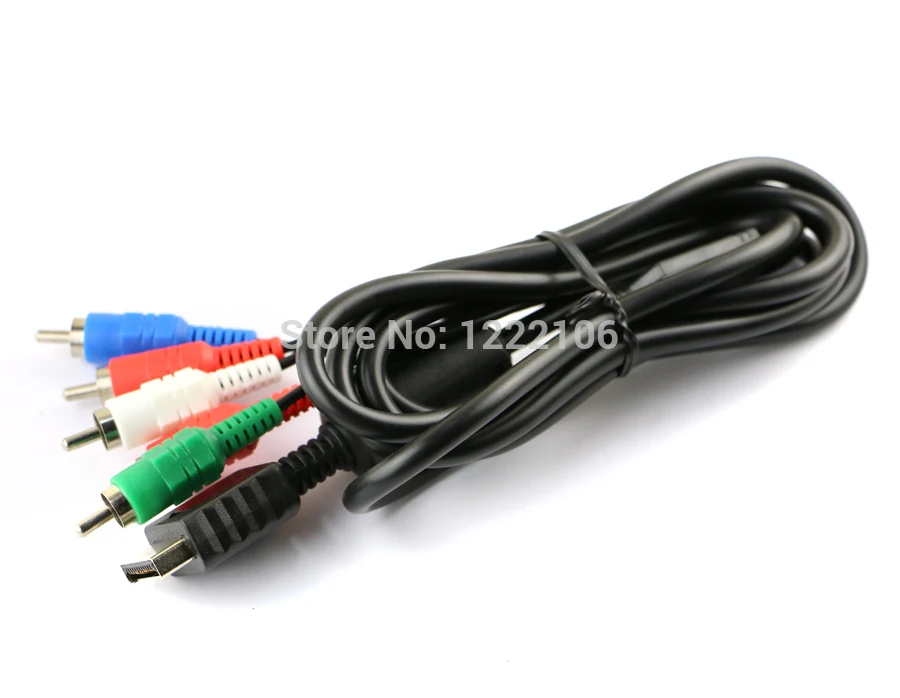 10PCS Multi Component Cable Compatible with PS2/PS3/PS3 Slim HDTV-Ready TV HD Component AV Cable 5-Wire 6FT