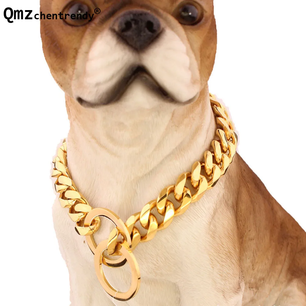 12mm Curb Cuban Link Pet Choker Necklace 316L Stainless Steel Training Dog Chain Animal Cat Collar Wholesale Price Necklaces