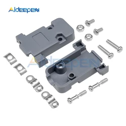 20Pcs/lot DB9 2 Row 9 Pin DB15 3 Row D-Sub 15 Pin Plastic Hood Cover Connector For DB DB9 DB15 Plastic Case