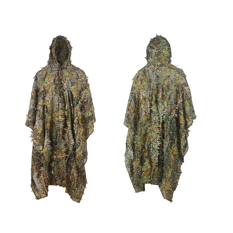 Camo Ghillie Caps Hunting Fishing Bionic Army War Games 3D Maple Dimensional Cloak