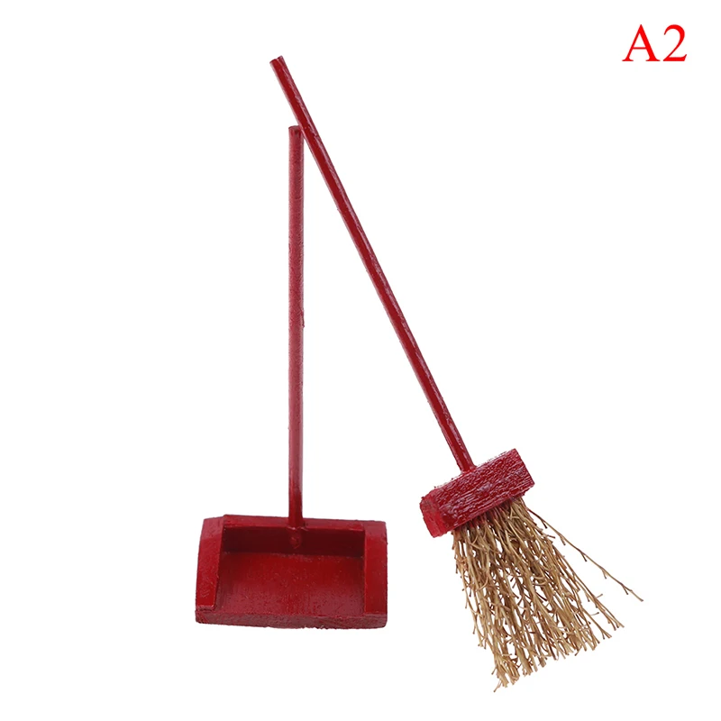 1:12 Dollhouse Miniature Fairy Garden Broom Cleaning Tools Furniture Toys