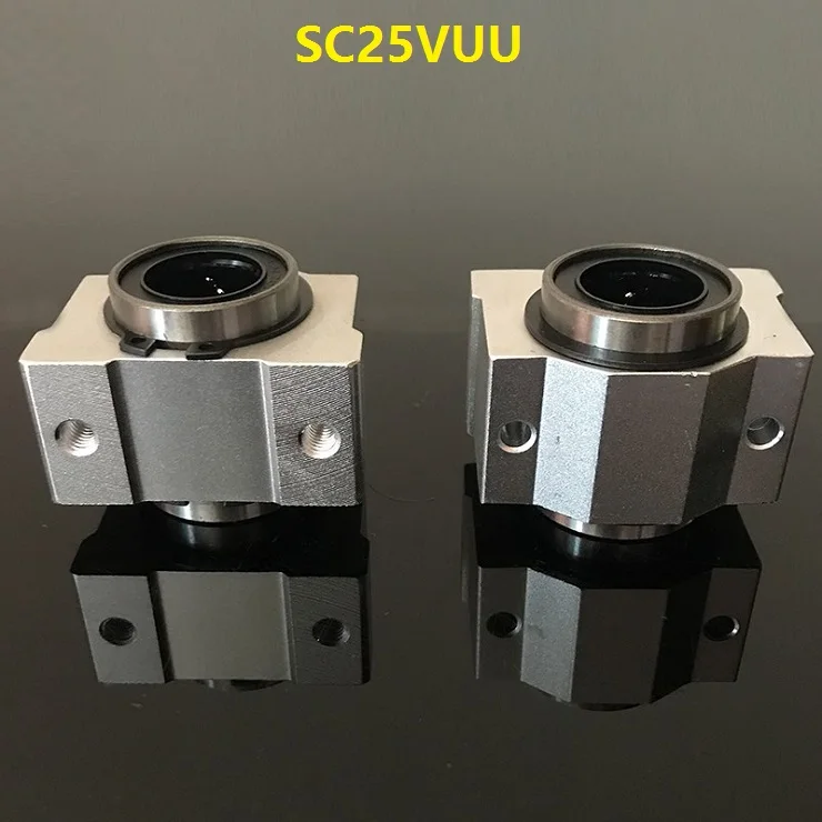 50pcs/lot SC25VUU SCV25UU SC25V linear case unit linear Bearing Slide Blocks for 25mm shaft rail cnc router SC25SUU