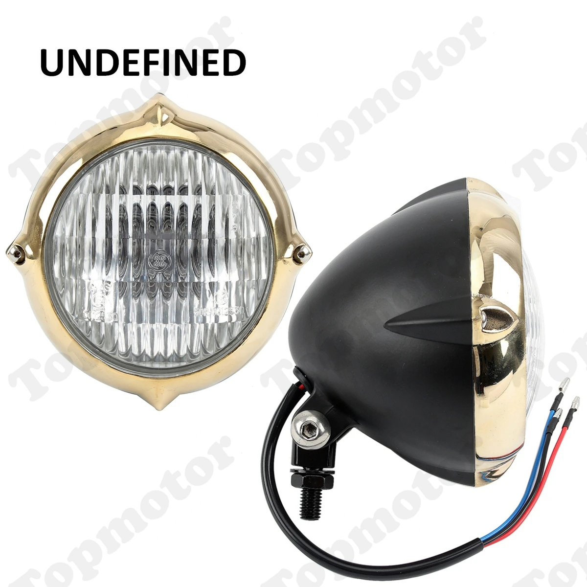 

Motorcycle Headlights Universal 5 1/2‘’ Black Vintage Bullet Style Head Light Front Lamp High Low Beam For Harley Chopper Bobber