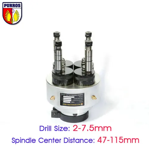 Adjustable Four Spindle Drill Heads, Spindle Center Distance:47 to 115mm, Multi-Spindle Drilling Heads, Multi Spindle Heads