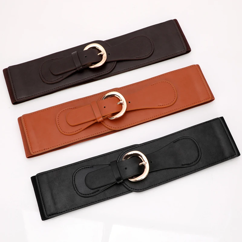 Female Waist Belt Trim Down Coat Wide Belt Women Decorated Waistband Dress Sweater Simple Elastic High Quality Lady Girdle H3153