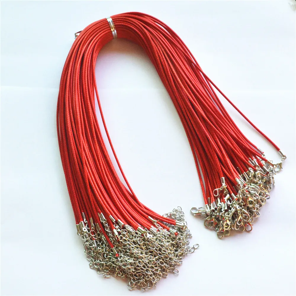 Necklace rope wax rope handmade DIY necklace accessories 45cm color wax line leather rope 100pcs wholesale