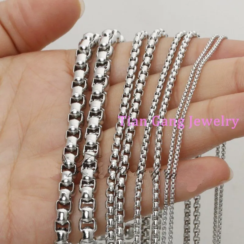 Wholesale Jewelry 5/10 Meter Silver Color 1/2/3/5mm 316L Stainless Steel Rolo Chain Jewelry Findings In Bulk Factory