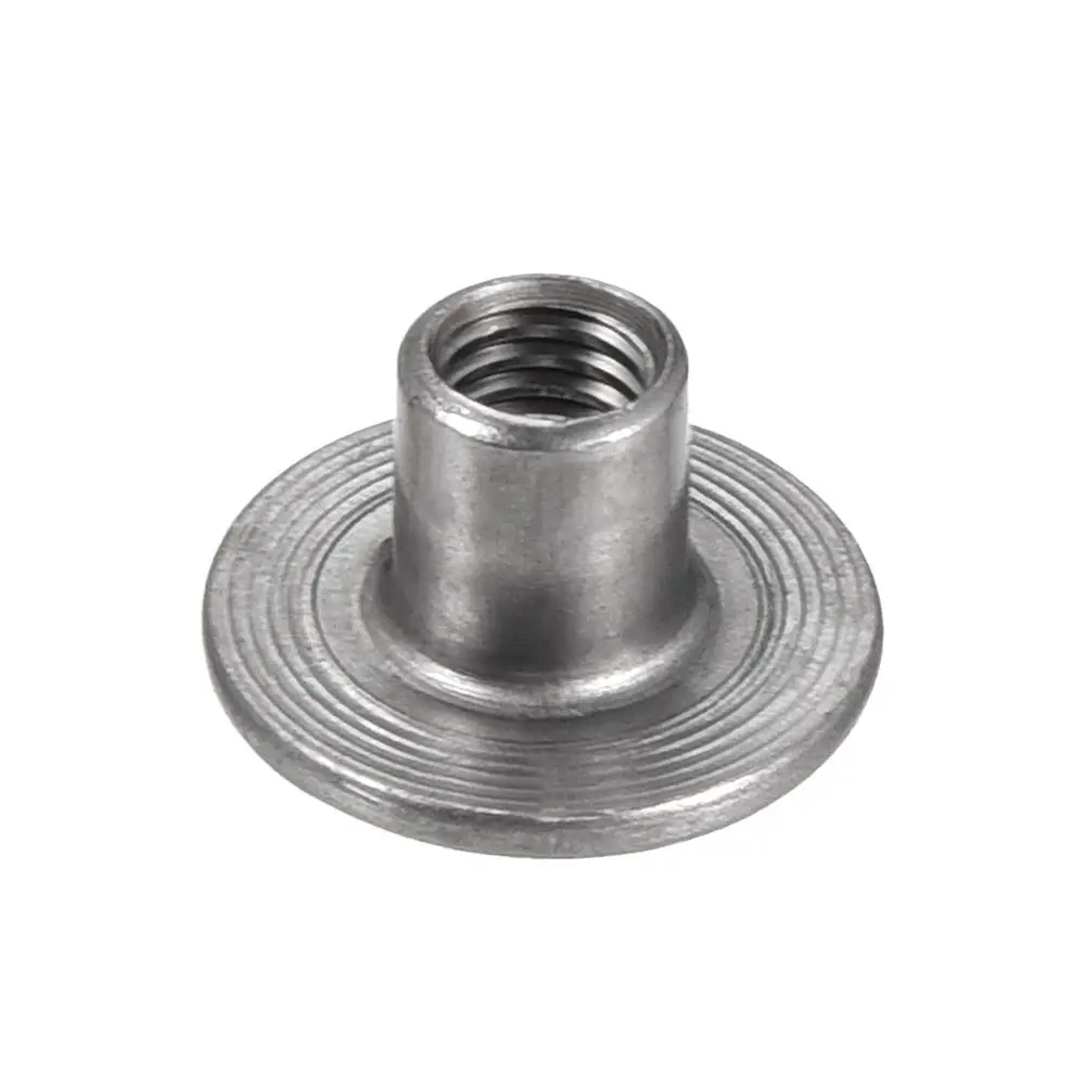 Uxcell 30pcs M5 M6 M8 Carbon Steel Round Base Screw In Tee Nut Brad Hole for Woodworking Furniture