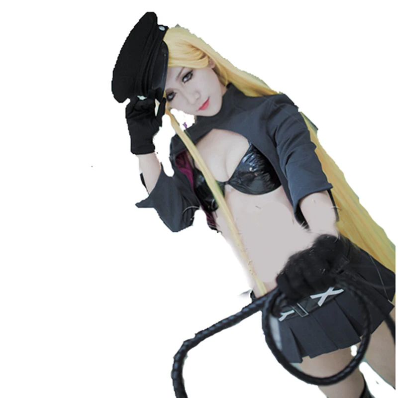 

Bishamon Sexy Cosplay Costume Halloween Party Bikini Uniform Coat+Bikini+Skirt+Hat+Gloves+Belt 11