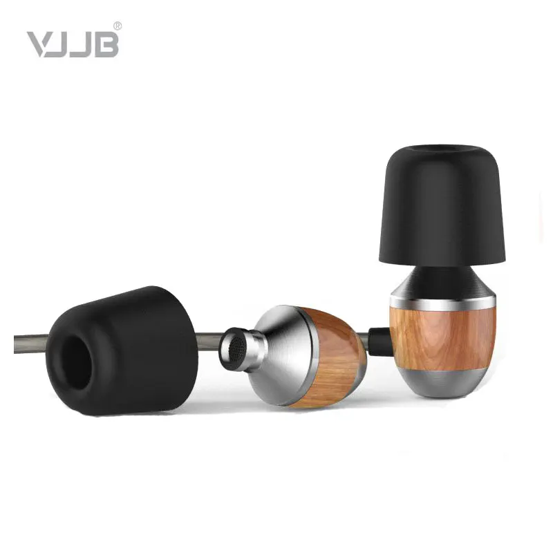 New Original VJJB K4/k4s Wooden super Bass In Ear Earbuds Ebony Earphone DIY Magic Sound Headset for phone ios android MP3