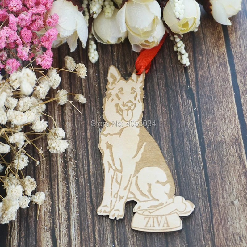 Christmas Holiday Ornament   German Shepherd Ornament  Personalized Dog Ornament  Dog Lover Gift