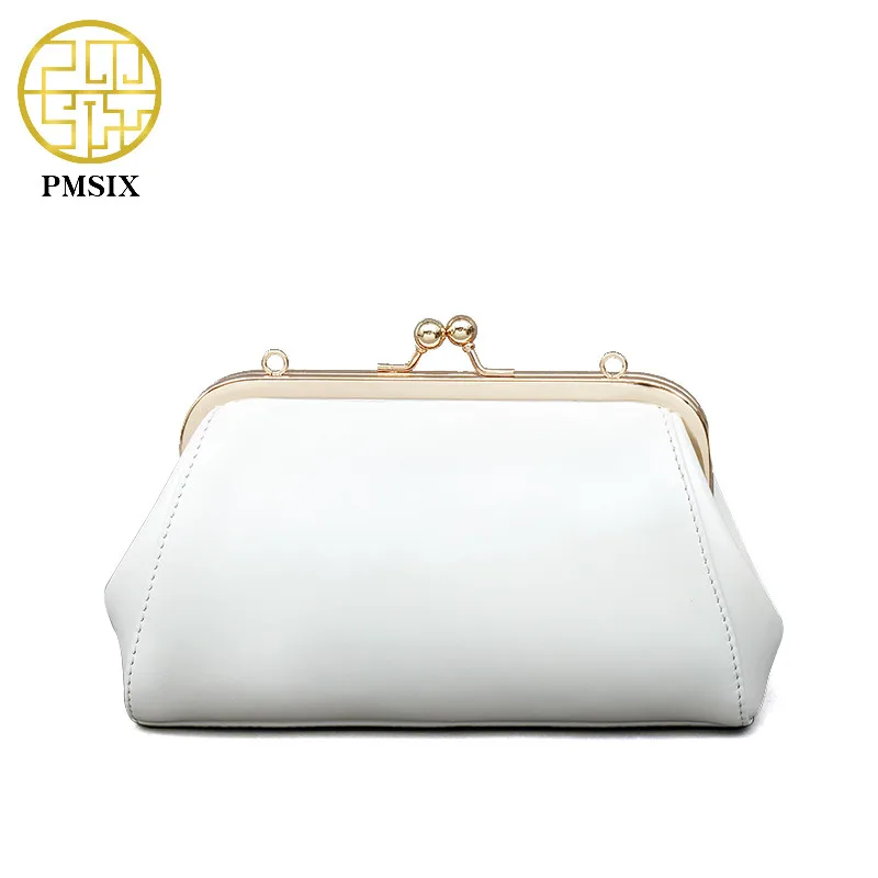 PMSIX Printing Leather Women Shoulder Bag Mini Chain Messenger Bags Elegant Lady Clutch Bag Evening Bag