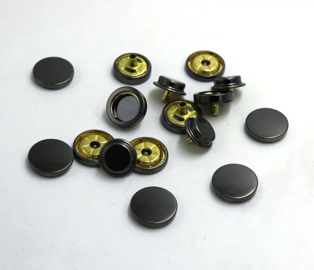 High-grade copper special fastener metal buttons Rivet clasp brass Snap fastener snap button down jacket buttons 12mm/15mm 20pcs