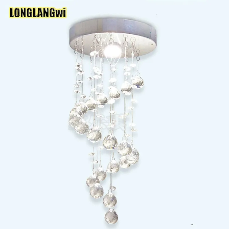 

Modern LED K9 crystal chandelier light For Living room Bedroom Kitchen spiral chandeliers lighting