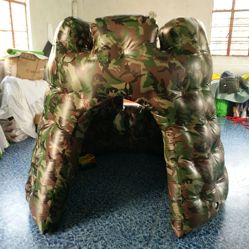 Inflatable กลางแจ้ง CS Props Fortress BUNKER พองผนัง Camo MAZE เกมกีฬาสำหรับเด็กผู้ใหญ่ N ภายนอกของเล่น