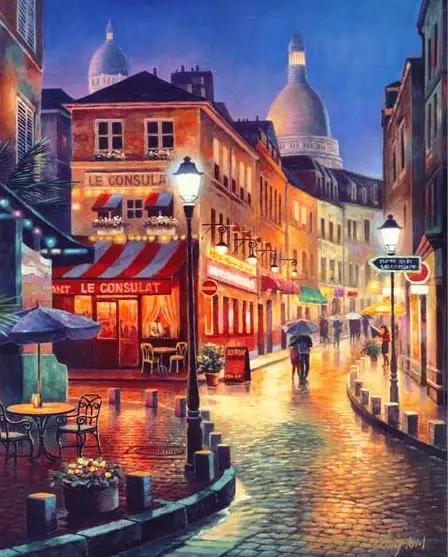 

Cross Stitch Kits Crafts European Scenery Painting Dream Town Needlework 14CT Unprinted Embroidered Handmade Wall Home Decor