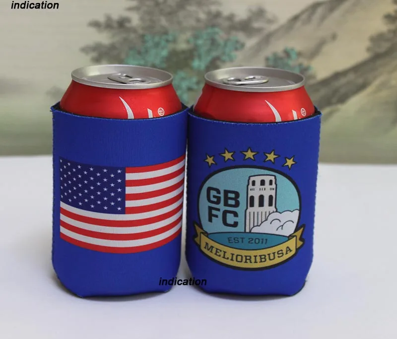 200pcs Customized  LOGO Print Neoprene Stubby Holder Beer Can  Picnic Cooler Cover Sleeve For Wedding Party Favors Or Gifts