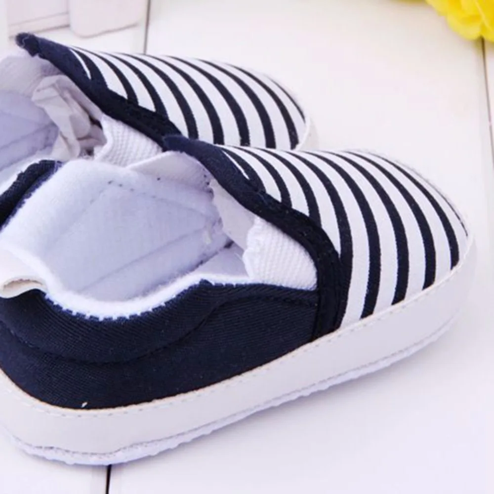 Mode Herfst Naval Streep Baby Jongens Zachte Schoenen Baby Slip-On Babyschoenen Peuter Gestreepte Canvas Sneaker Bebek DS19