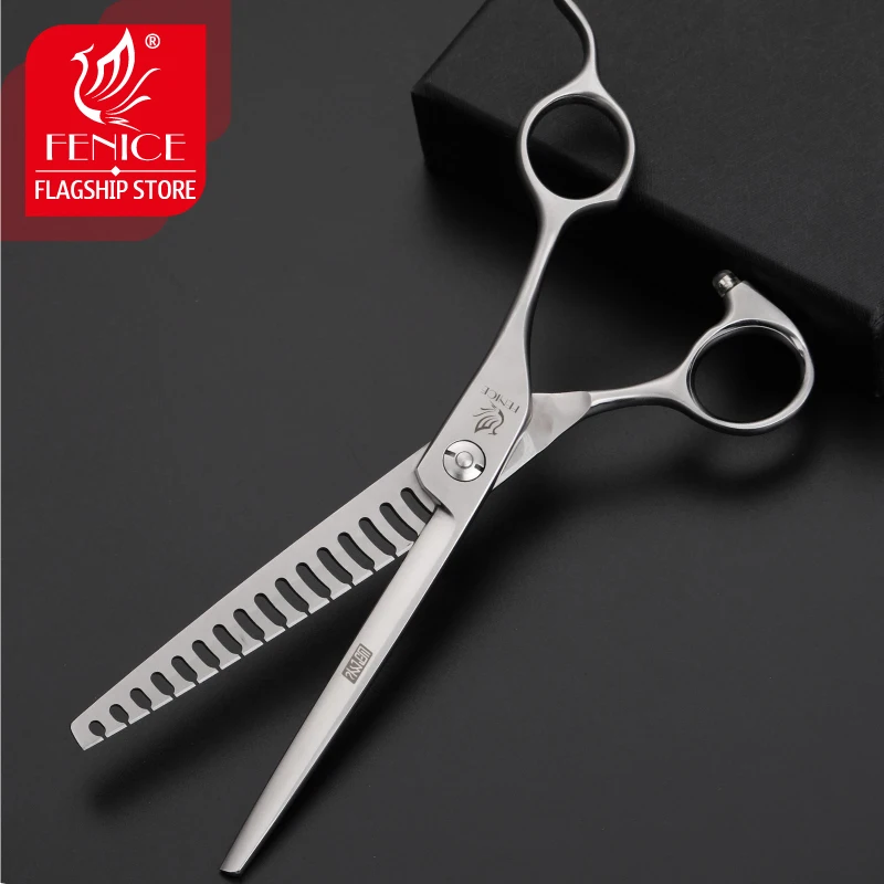 Fenice 6.75 inch Pet Dogs Gromming Scissors Reversed Tooth Shark Thinning Shears  Animals Cat Barber Cutting Tools Rate 85%