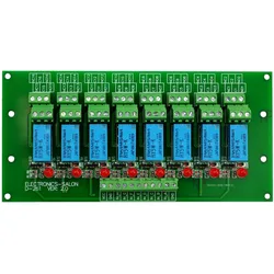 Electronics-Salon 8 Channel DPDT Signal Relay Module Board (Operating Voltage: DC 5V)