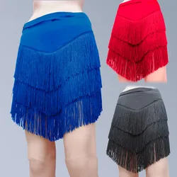 Hot! milk silk latin dance skirt sexy tassel latin dance skirt for women latin dance exercise skirts women dance skirts 7 colors