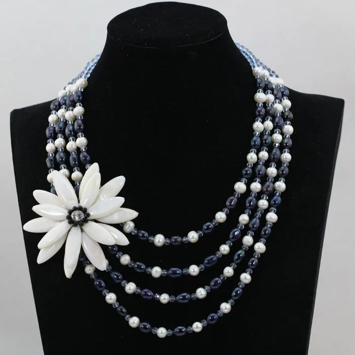 

Huge Pearl African BeadsTrendy Jewelry Romantic Silver Nigerian Wedding Indian Bridal Statement Necklace Free Shipping ABL375