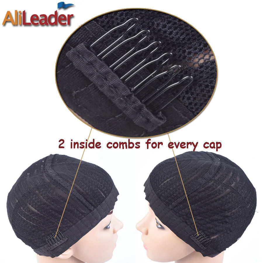 Good Cornrows Cap For Easier Sew In Braided Wig Caps Crotchet Black Color Crochet Braids Wig Cap Weave Cap For Making Wig image 4