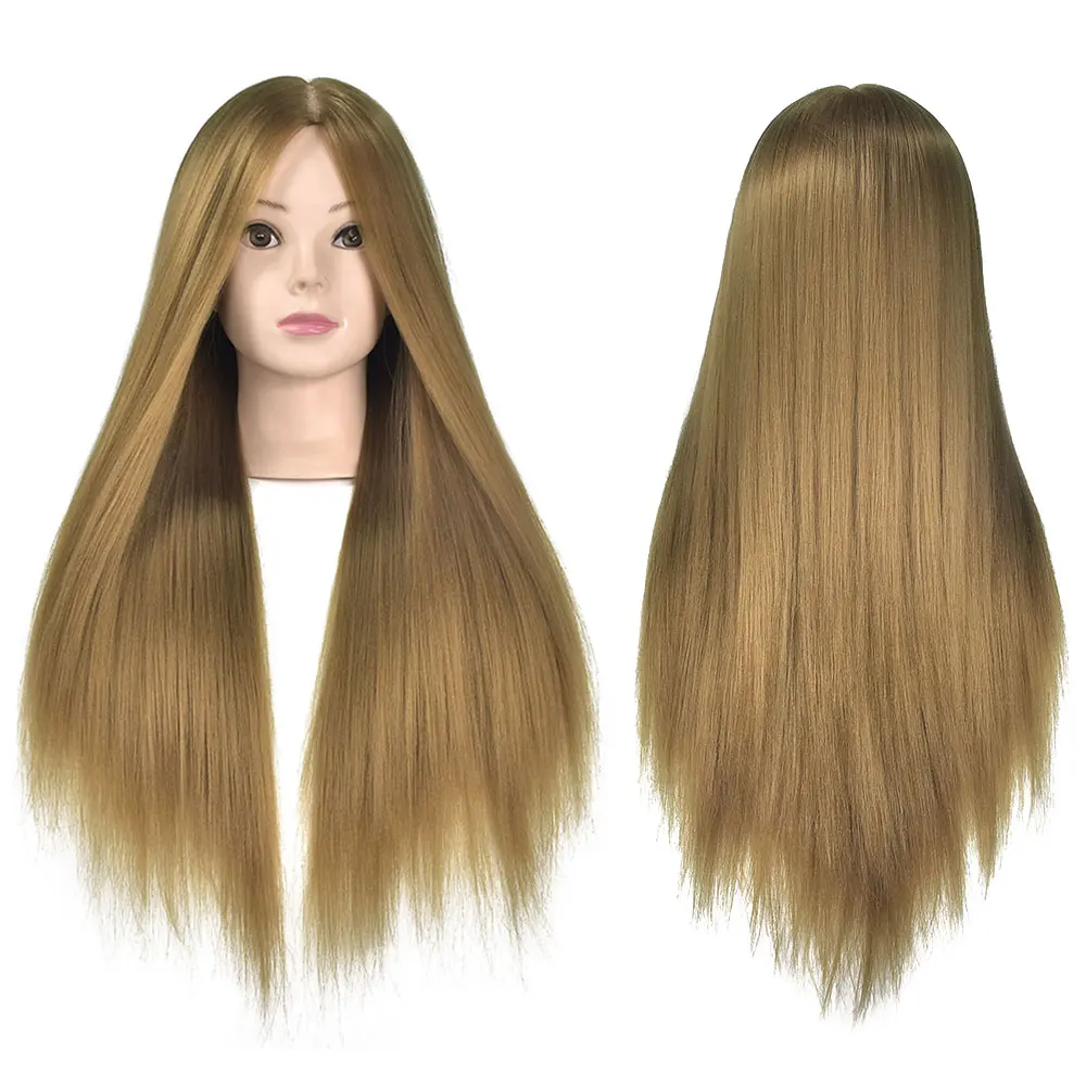 

Female Mannequin Head Hairdressing Training Heads 26" Blonde Hair Mannequin Head With Long Hair Practice Hairstyle Head Sale