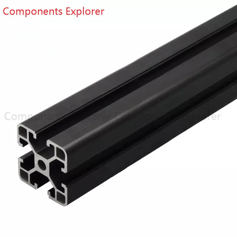 Arbitrary Cutting 1000mm 4040B Black Aluminum Extrusion Profile,Black Color.