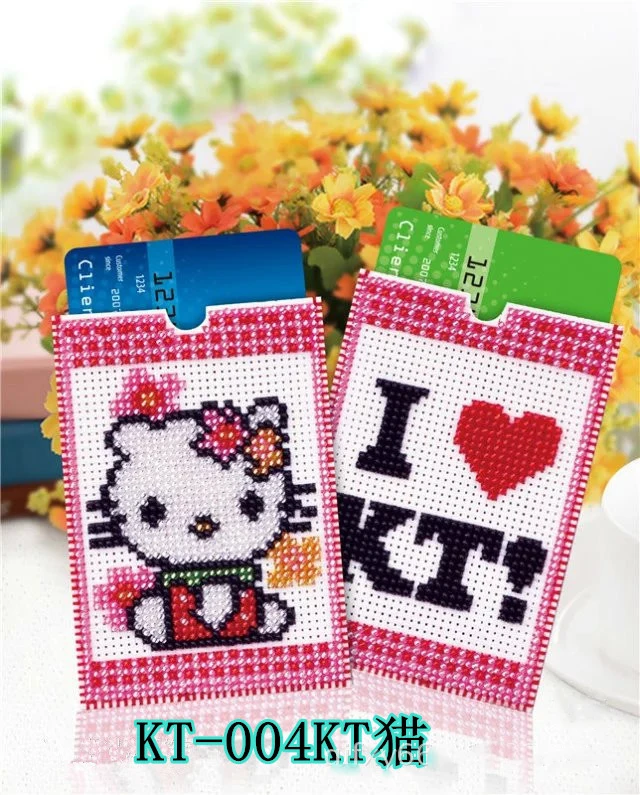 DIY Beads Cross Embroidery Handmade Card Sleeve Cartridge Grid Pearl Embroidered 2019 Cute Girl Gift New Wholesale