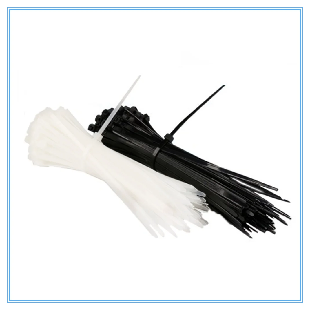 100PCS 4 X 150/200/250/300mm White Black Milk Cable Wire Zip Ties Self Locking Nylon Cable Tie