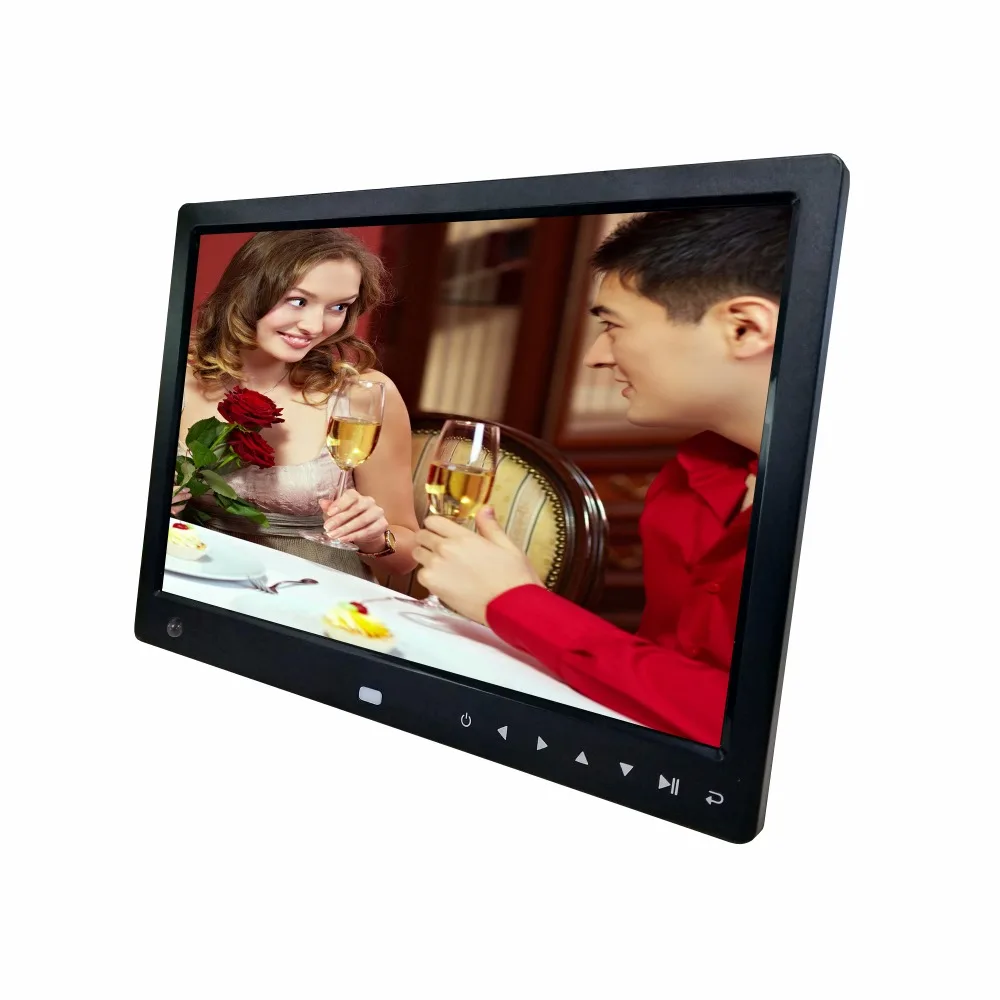 12 inch motion sensor touch buttons infront digital video player picture digital frame advertising machine digital photo frame