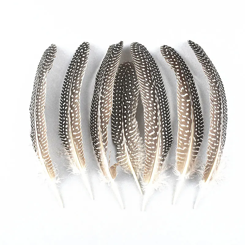 10pcs wing feathers spotted Guinea fowl plumes 17-22cm decor feathers for jewelry making wedding decoration feathers for crafts