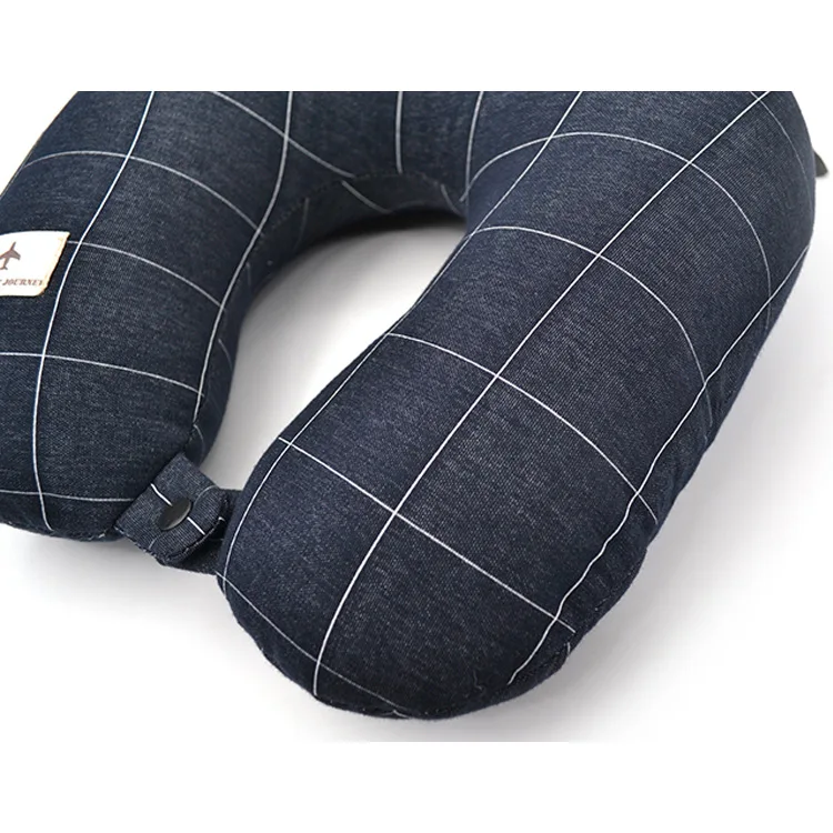 Plaid U Shaped Slow Rebound Memory Foam Pillow Travel Neck Pillows Health Care Headrest for Body Office Flight Car Traveling