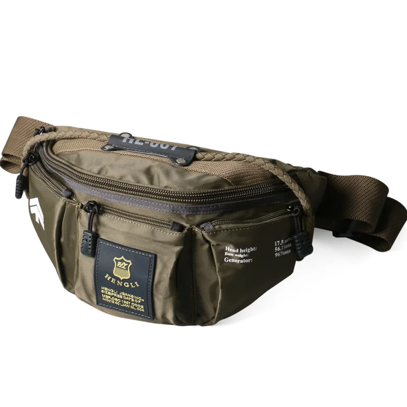 Ruil Oxford Cloth Waist Bag Men Fashion Multi-Functional Pockets Leisure Travel Phone Bag Toolkit Vintage PackageBelt bag