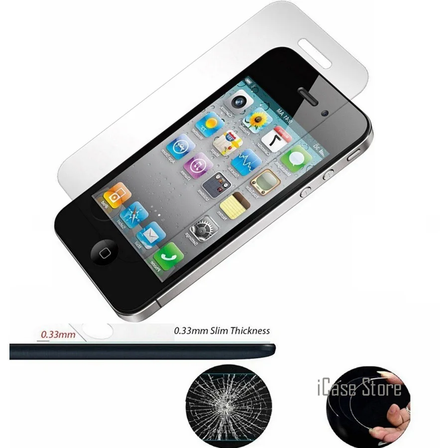 Screen Protection Tempered Glass For iPhone 4 4S 5 5S 5c SE 8 6 7 plus Vidrio templado Pantalla del telefono celular for iphone